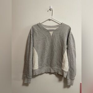 Alternative Apparel - Women’s Gray Heathered Crochet Accent‎ Sweatshirt - Size M